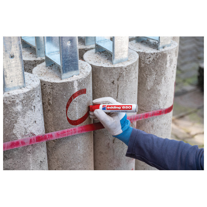 MARKER PERMANENTNI 5-16MM EDDING 850 CRVENI