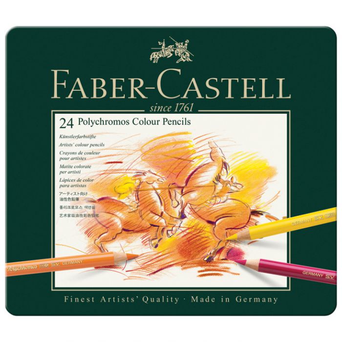 BOJE DRVENE  24BOJE METALNA KUTIJA POLYCHROMOS FABER-CASTELL 110024
