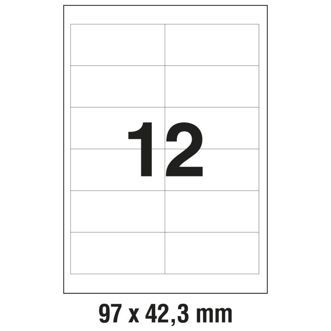 NALÉPKE ILK 97X42,3MM PK100L ZWECKFORM 3659