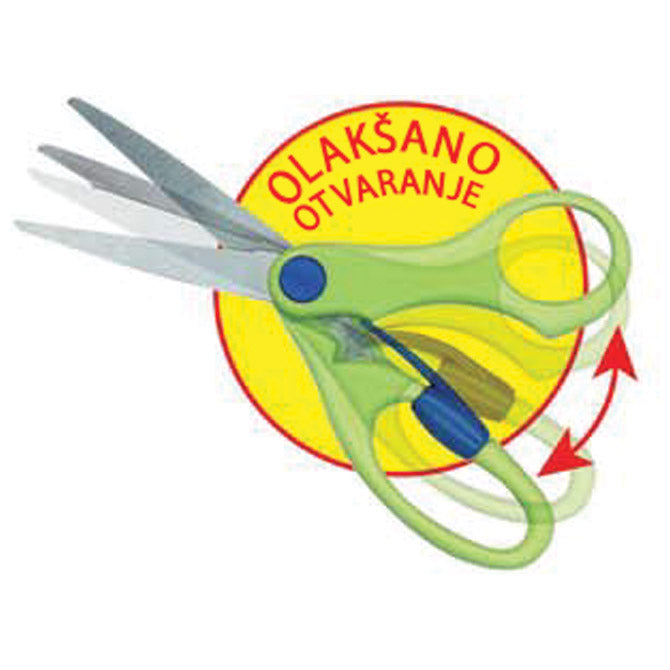 Škare školske 13 cm oble s mjerilom Connect sortirano