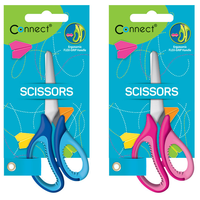 ŠKARE ŠKOLSKE 13CM OBLE S MJERILOM SOFT CONNECT SORTIRANO BLISTER