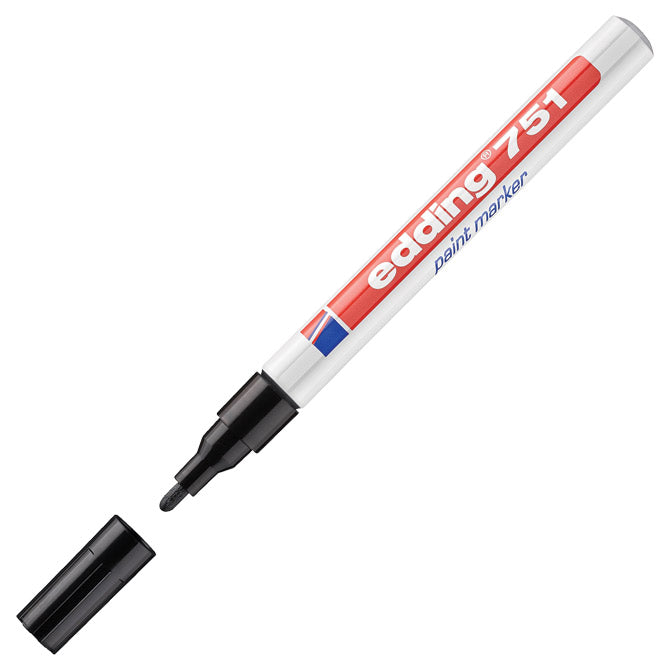 Marker permanentni lakirajući 1-2mm edding 751 crni
