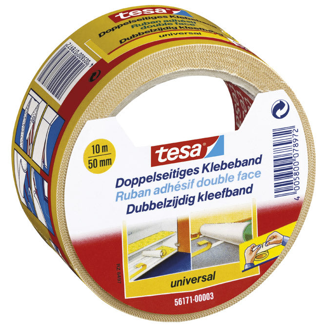 TRAKA LJEPLJIVA OBOSTRANA 50MM/10M UNIVERSAL TESA 56171 BIJELA BLISTER