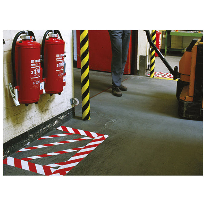 Samolepilni trak 50mm/33m pvc tesa 60760-92 belo-rdeča