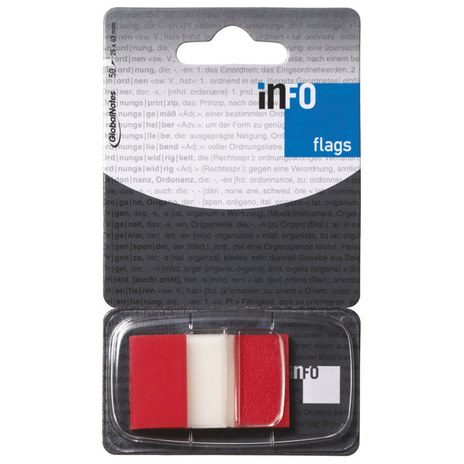 ZASTAVICA 25X43MM 50L GLOBAL NOTES 7728-74 CRVENO-PROZIRNA BLISTER