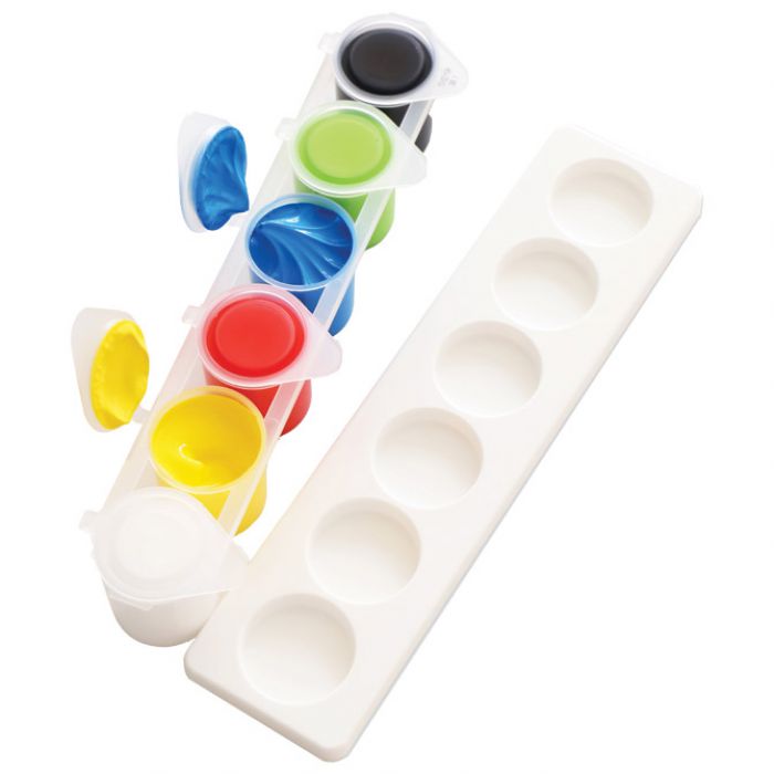 BOJA TEMPERA AKRILNA  25ML U ČAŠI 6BOJA PLUS PALETA PRIMO 408TA6 BLISTER