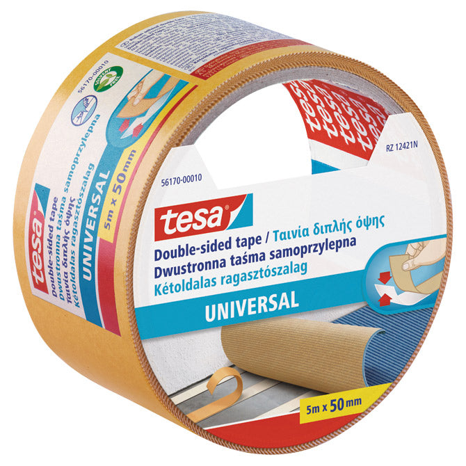 Traka ljepljiva obostrana 50mm/5m universal tesa 56170 bijela blister