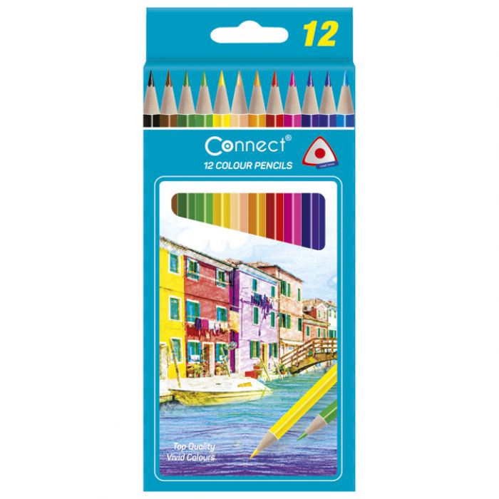 BOJE DRVENE  12BOJA TROKUTASTE CONNECT BLISTER