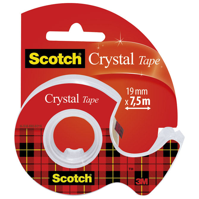Trak lepljiva nevidna 19mm/ 7,5m scotch crystal 3m.blister