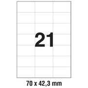 ETIKETE ILK  70X42,3MM PK100L ZWECKFORM 3652