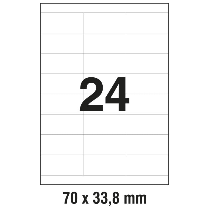 ETIKETE ILK  70X33,8MM PK100L ZWECKFORM 3664