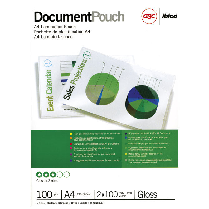 FOLIJA ZA PLASTIFICIRANJE 100MY A4 SJAJNA PK100 GBC 3740306