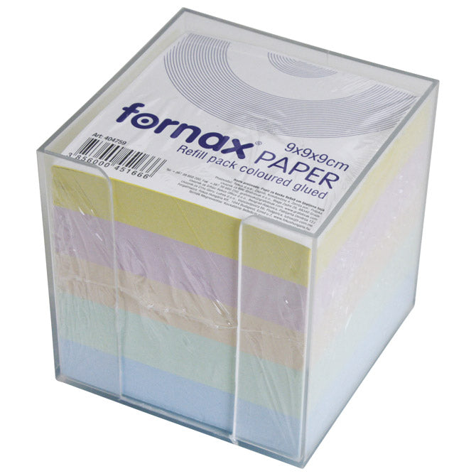 BLOK KOCKA PVC 9,2X9,2 CM S PAPIROM U BOJI PASTELNOJ FORNAX