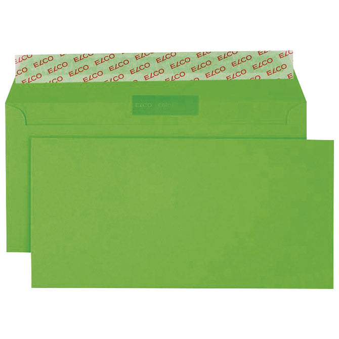 Kuverte v barvi 11x23cm strip pk25 elco zelene