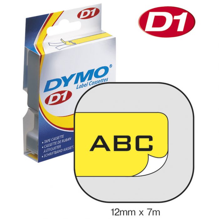 VRPCA D1 12 MMX7M DYMO 45018 CRNO-ŽUTA