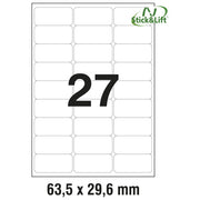 ETIKETE ILK  63,5X29,6MM ODLJEPLJIVE PK25L ZWECKFORM L4737REV-25