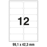 ETIKETE LK  99,1X42,3MM POLYESTER PK25L ZWECKFORM 4772-25 PROZIRNE