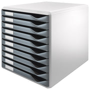 KUTIJA S 10 LADICA FORM SET LEITZ 52810089 SIVA