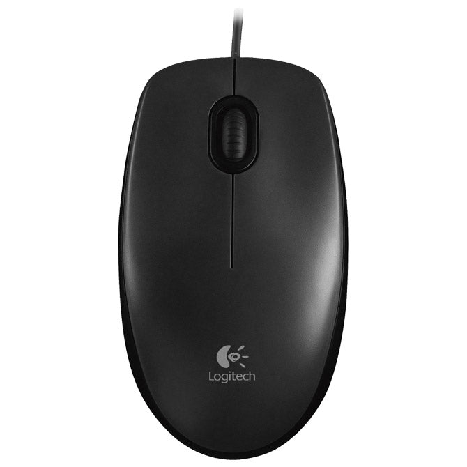 Miška USB 3 gumbi optična žična M90 Logitech črno/sivi blister