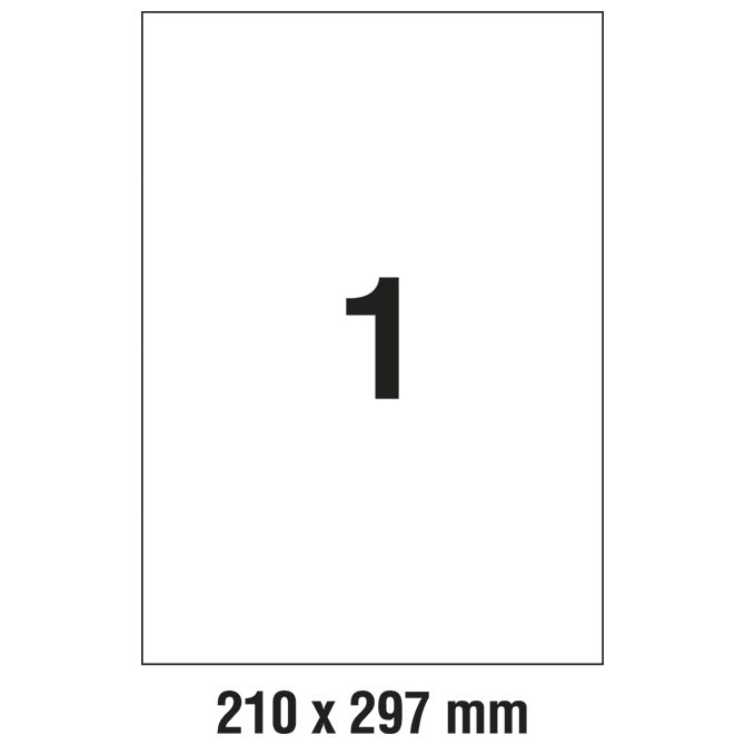 NALEPKE LK 210X297MM POLIESTER PK25L ZWECKFORM L7567-25 PROZORNE (MOTNE)