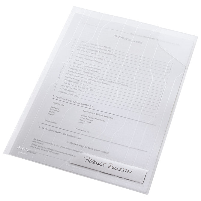 MAPA ZA VLOŽKE A4 PP Z ZAPRTO KOTNO PK5 COMBIFILE LEITZ 47260003 BELA