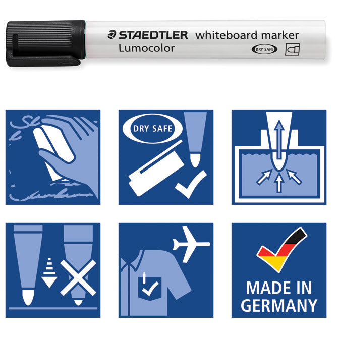 OZNAČEVALEC ZA BELO TABLO 2MM RECIKLIRANI LUMOCOLOR STAEDTLER 351-9 ČRN