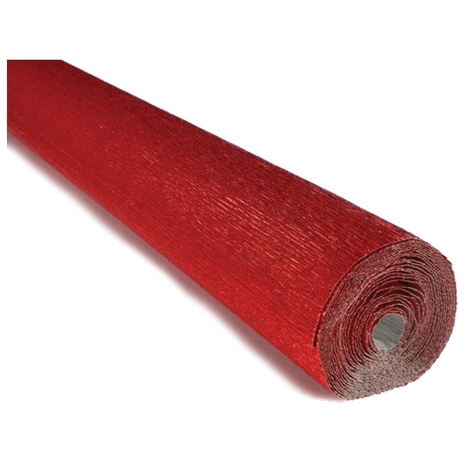 Papir krep 180g 50x250cm cartotecnica rossi 803 metalik rdeč