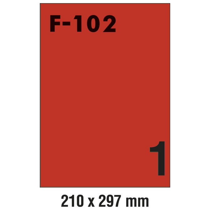 ETIKETE ILK 210X297MM PK100L FORNAX F-102 CRVENE