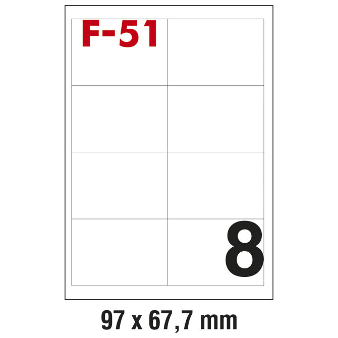Nalepke ILK 97x67,7mm pk100L Fornax F-51