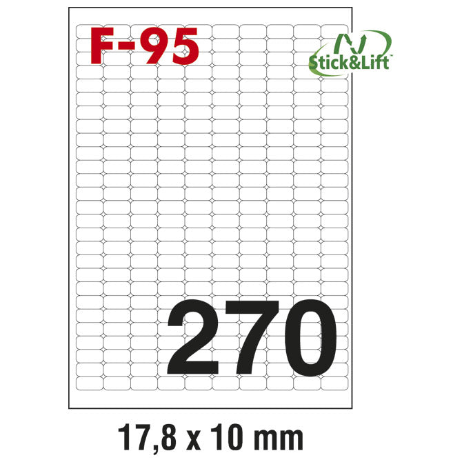 ETIKETE ILK  17,8X10MM ODLJEPLJIVE PK100L FORNAX F-95