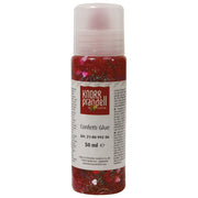 Ljepilo glitter konfeti 50ml srca knorr prandell 21-8099206 crveno