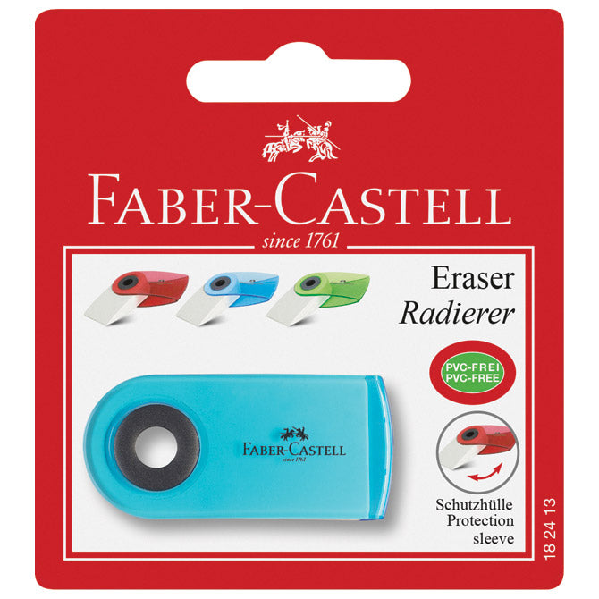 GUMICA PLASTIČNA SLEEVE MINI FABER CASTELL 182413 BIJELO/PROZIRNO SORTIRANO BLISTER-EOL!!