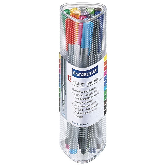 Flomaster fineliner 0,3mm 12boja u čaši triplus staedtler 334pr12