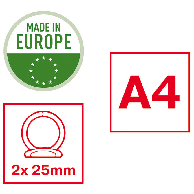 MAPA ULOŽNA 2RINGA-FI25MM/HRBAT-35MM A4 VIVIDA ESSELTE 14453 ZELENA