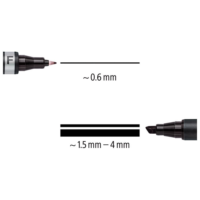 Marker permanentni obostrani 0,6 i 1,5mm lumocolor staedtler 348-9 crni