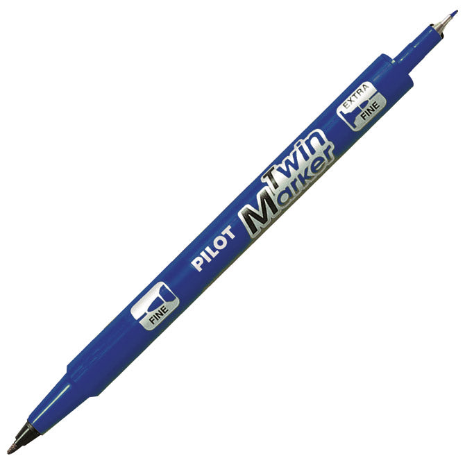 Marker permanentni obostrani twin marker begreen pilot sca-tm-l-bg plavi