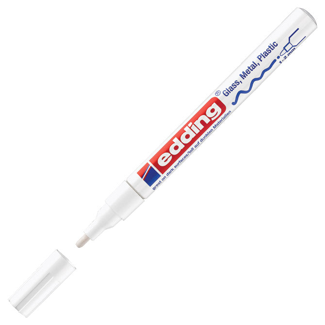 Marker permanentni sjajni lakirajući 1-2mm edding 751 bijeli