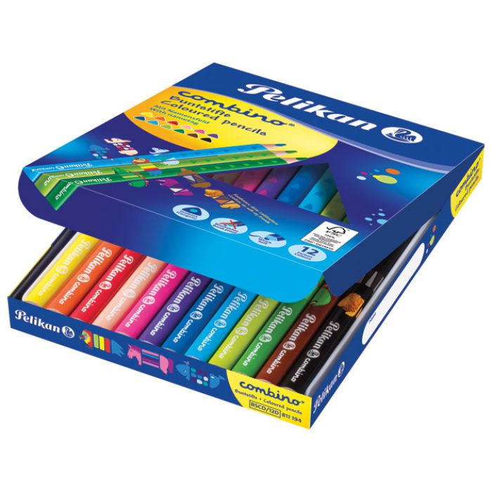 BOJE DRVENE  12BOJA JUMBO COMBINO PELIKAN 811194 BLISTER