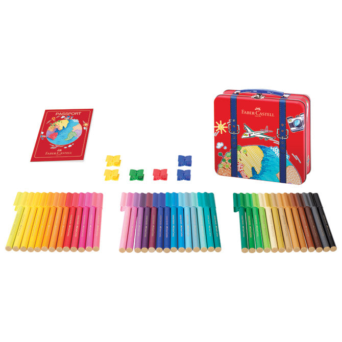 FLOMASTER ŠKOLSKI  40BOJA U METALNOJ KUTIJI CONNECTOR KOFER FABER CASTELL 155535