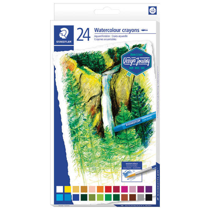 Boje voštane akvarel 24boje design journey staedtler 223 c24 blister