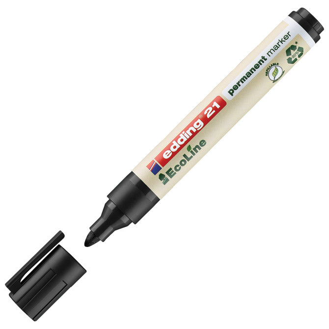 Marker permanentni 1,5-3mm okrogla konica EcoLine Edding 21 črna