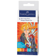FLOMASTER PITT ARTIST  6BOJA MANGA SHONEN FABER CASTELL 167157 BLISTER