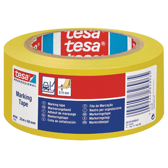 Traka za označavanje ljepljiva 50mm/33m pvc tesa 60760-95 žuta