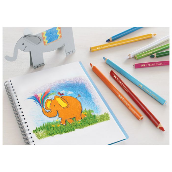 BOJE DRVENE  24BOJE JUMBO TROKUTASTE FABER-CASTELL 116524 BLISTER