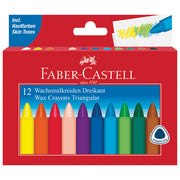 Voščenke 12 barv kartonska škatla trikotne faber castell 120010 blister