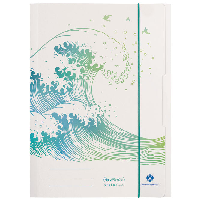 FASCIKL KLAPA S GUMICOM KARTON A4 GREENLINE WAVE HERLITZ 50033928