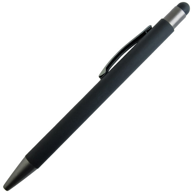Kemični svinčnik kovinski gumiran plus touch pen yfa 2665c bergen sha.črna/antracit