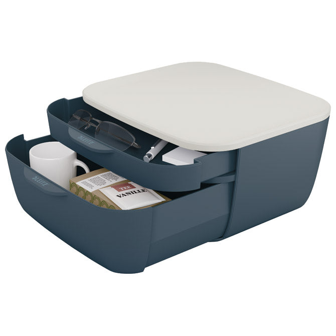 KUTIJA S  2 LADICE COSY LEITZ 53570089 TAMNO SIVA/BIJELA