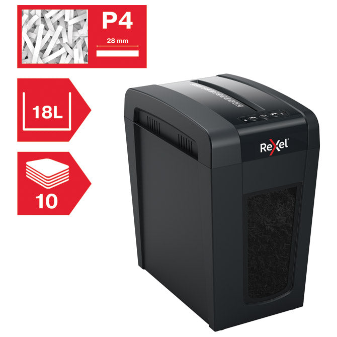 UNIČEVALEC DOKUMENTACIJE 10 LISTOV CROSSCUT SECURE X10-SLIM REXEL 2020127EU