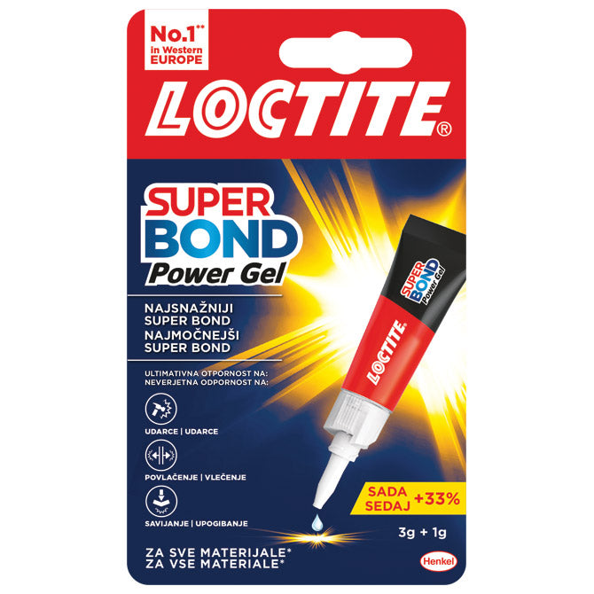 LJEPILO TRENUTAČNO  4G LOCTITE SUPER BOND POWER GEL HENKEL 2733279 BLISTER
